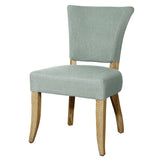 Austin Side Chair Set of 2 - French Farmhouse Design with Solid Oak Frame for Dining Room Elegance