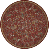Nourison Nourison 2020 NR204 Persian Machine Made Loomed Indoor Area Rug Brick 7'5" x ROUND 99446363510