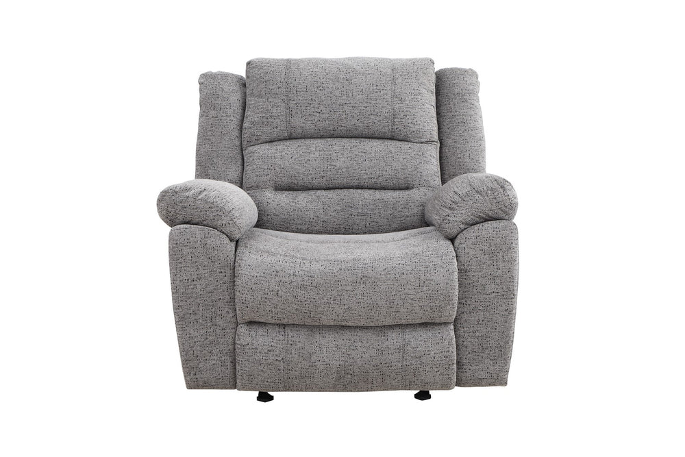 Porter Designs Ronan Soft Gray Chenille Transitional Recliner Gray 03-201C-11-8078