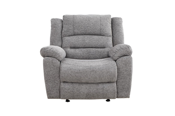 Porter Designs Ronan Soft Gray Chenille Transitional Recliner Gray 03-201C-11-8078