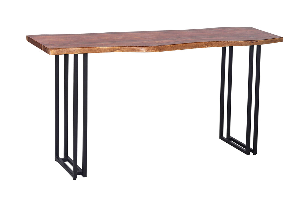 Porter Designs Manzanita Live Edge Solid Acacia Wood Natural Console Table Brown 05-196-10-5840U-KIT