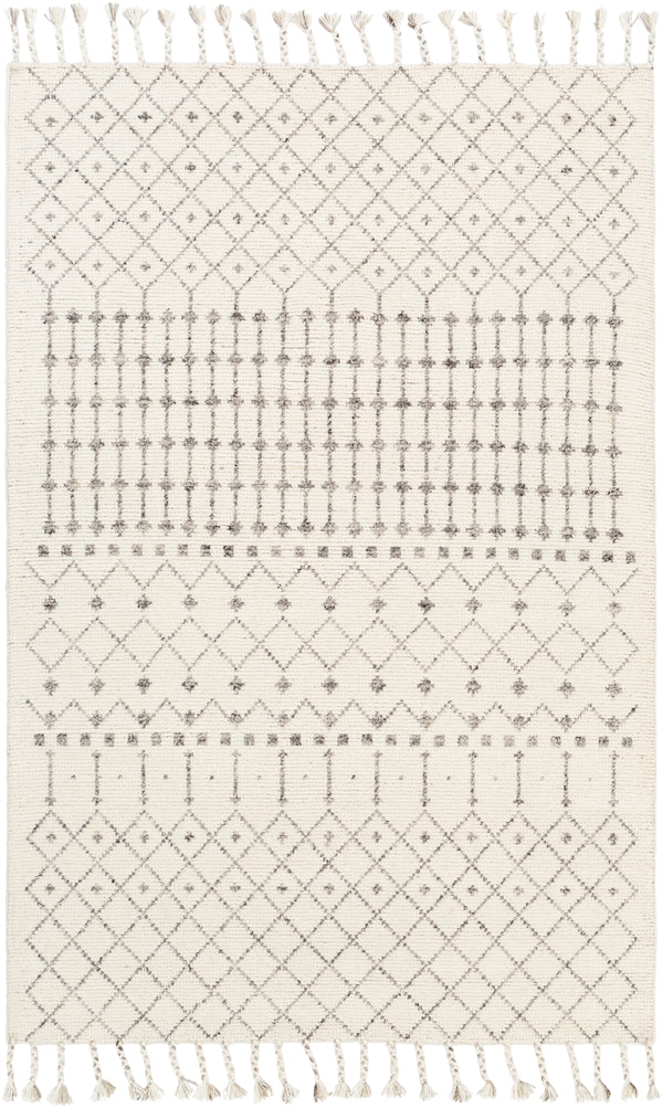 Agadir AGD-1000 Global NZ Wool Rug AGD1000-81012 Beige, Ivory, Charcoal, Black 100% NZ Wool 8'10" x 12'