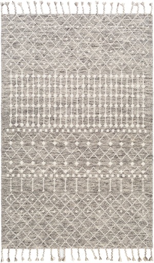 Agadir AGD-1001 Global NZ Wool Rug AGD1001-81012 Beige, Charcoal, Ivory, Black 100% NZ Wool 8'10" x 12'