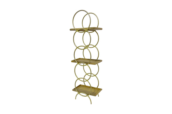 Porter Designs Ringo Solid Wood Vintage Bookcase Gold 05-125-25-02612