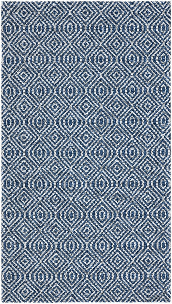 Augustine 400 Augustine 401  Power Loomed 62.5%Coton, 33.9%Polyester, 3.6%Viscose Rug Navy / Light Grey
