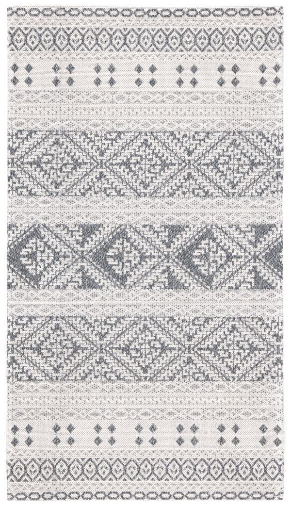 Augustine 400 Augustine 445  Power Loomed 72.7%Coton,21.3%Polyester, 6.0%Viscose Rug Anthracite / Cream