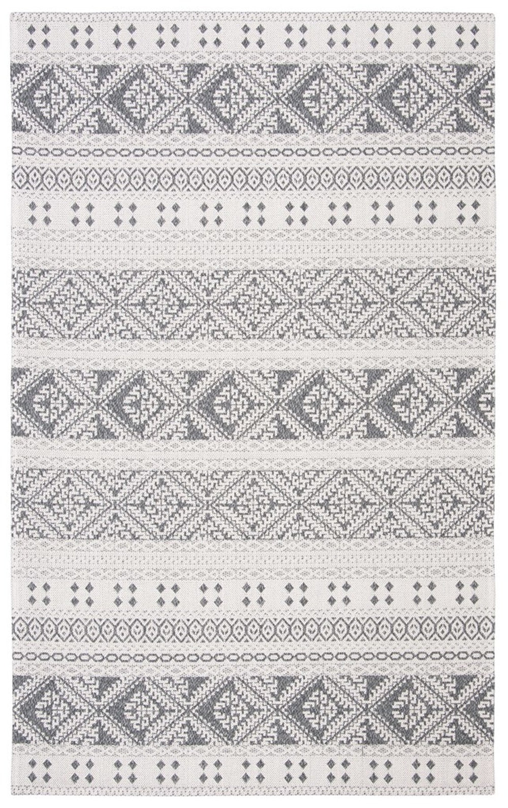 Augustine 400 Augustine 445  Power Loomed 72.7%Coton,21.3%Polyester, 6.0%Viscose Rug Anthracite / Cream