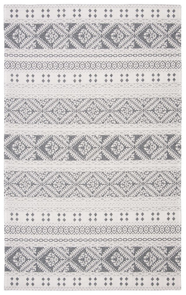 Augustine 400 Augustine 445  Power Loomed 72.7%Coton,21.3%Polyester, 6.0%Viscose Rug Anthracite / Cream