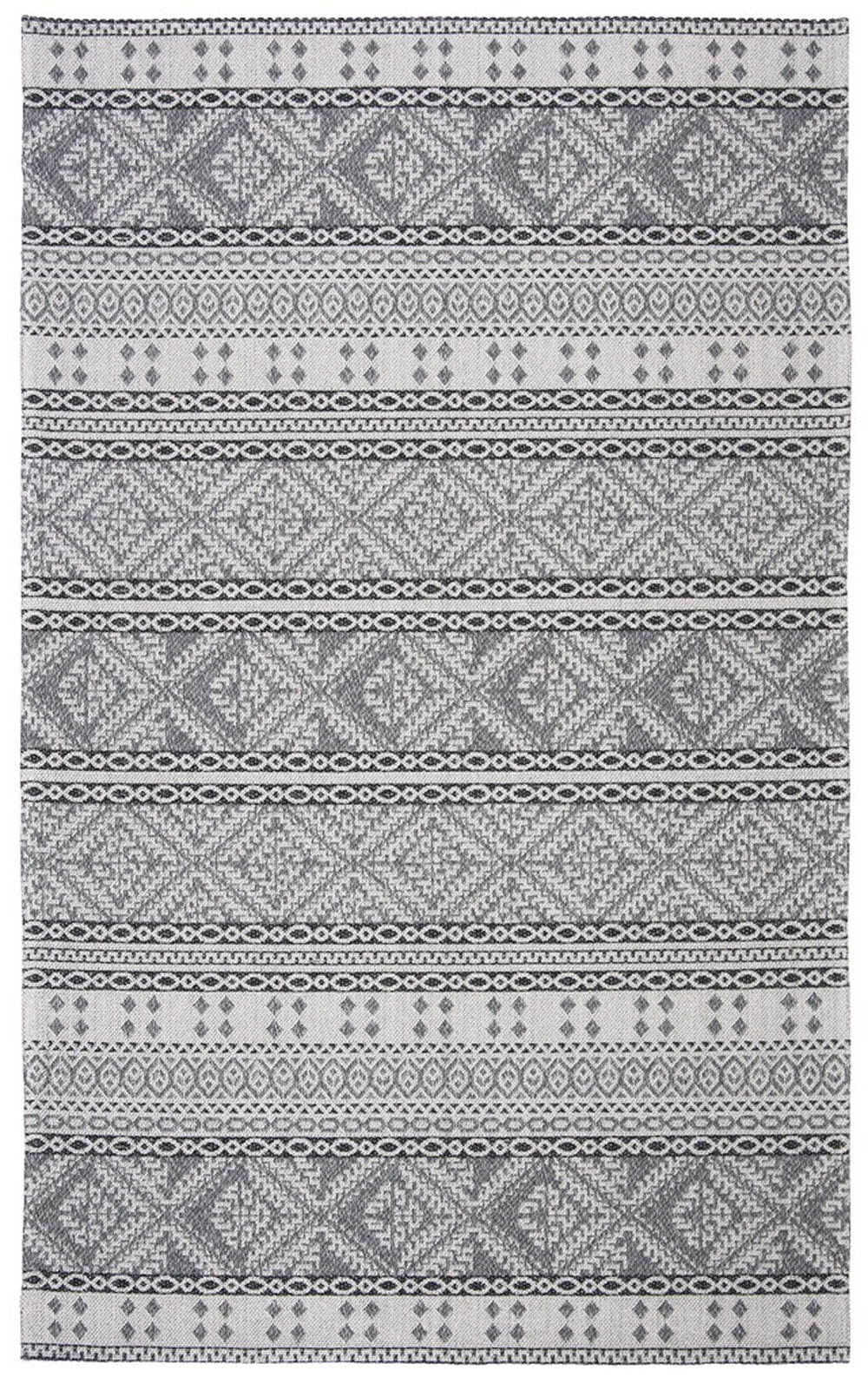 Augustine 400 Augustine 445  Power Loomed 72.0%Coton,23.9%Polyester,4.1%Viscose Rug Light Grey / Anthracite