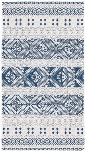 Augustine 400 Augustine 445  Power Loomed 65.7%Coton,29%Polyester, 5.3%Viscose Rug Navy / Creme