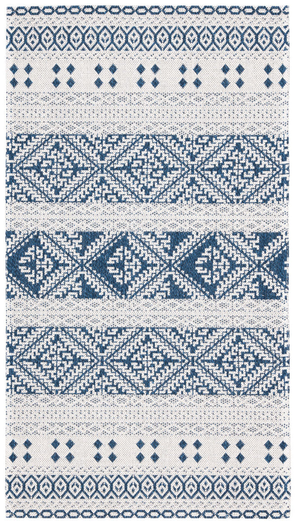 Augustine 400 Augustine 445  Power Loomed 65.7%Coton,29%Polyester, 5.3%Viscose Rug Navy / Creme