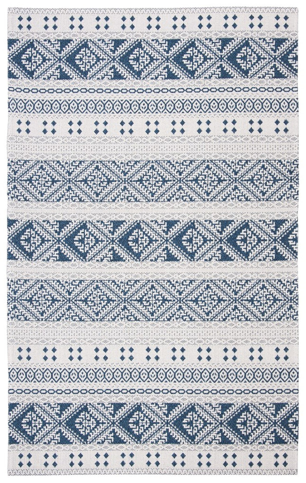 Augustine 400 Augustine 445  Power Loomed 65.7%Coton,29%Polyester, 5.3%Viscose Rug Navy / Creme