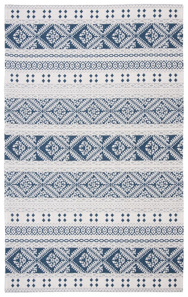 Augustine 400 Augustine 445  Power Loomed 65.7%Coton,29%Polyester, 5.3%Viscose Rug Navy / Creme