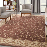 Nourison Somerset ST02 Traditional Machine Made Power-loomed Indoor Area Rug Brown 9'6" x 13' 99446859167