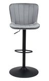 Zuo Modern Tarley 100% Polyester, Plywood, Steel Modern Commercial Grade Barstool Gray, Black 100% Polyester, Plywood, Steel