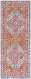 Antioch AIC-2317 Traditional Polyester Rug AIC2317-3382 Lavender, Dark Purple, Seafoam, Saffron, Bright Yellow, White, Garnet 100% Polyester 3'2" x 8'2"