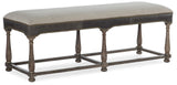 Woodlands Traditional-Formal Bed Bench In Poplar Solids With Plywood, Fabric, Leather, Foam And Nailheads