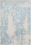 Aisha AIS-2301 Modern Viscose, Polyester Rug AIS2301-93123 Sky Blue, Medium Gray, Light Gray, White 70% Viscose, 30% Polyester 9' x 12'3"