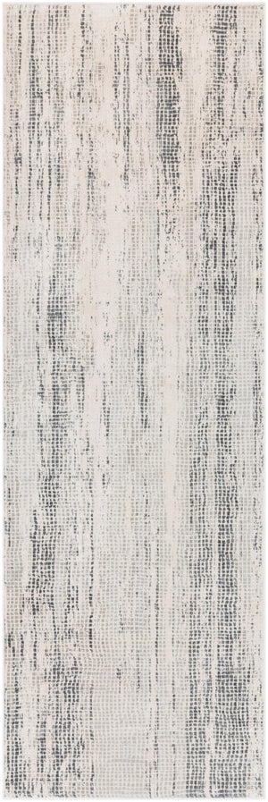 Aisha AIS-2304 Modern Viscose, Polyester Rug AIS2304-2777 Medium Gray, Charcoal, Light Gray, White 70% Viscose, 30% Polyester 2'7" x 7'7"