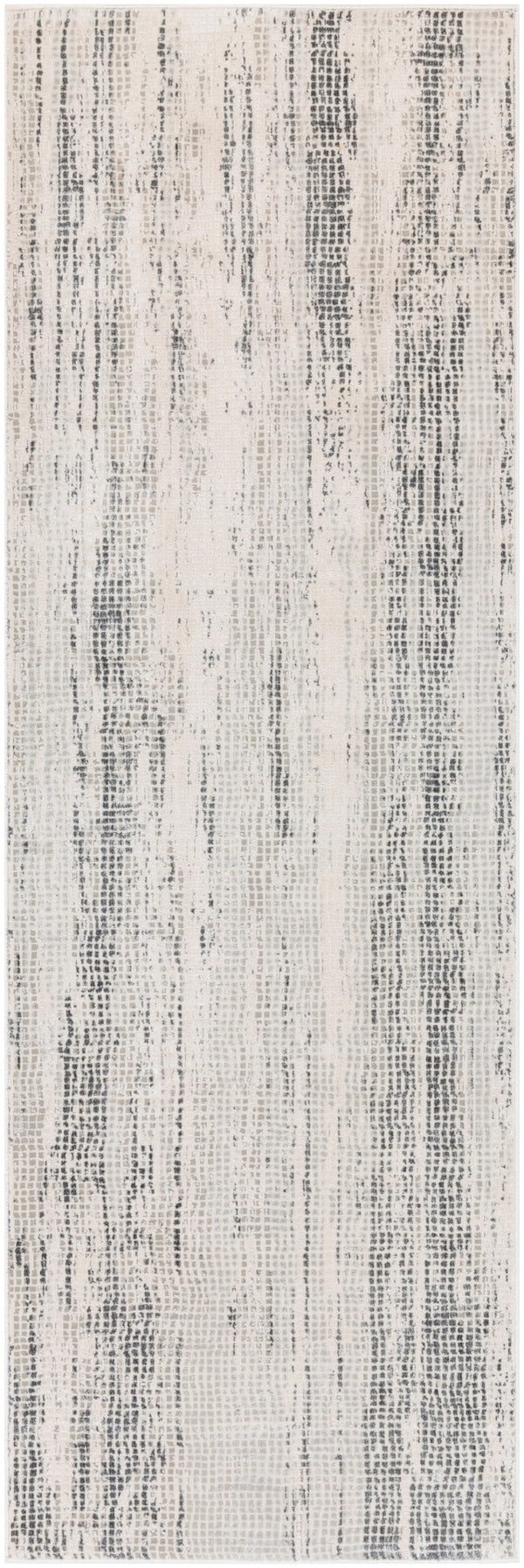 Aisha AIS-2304 Modern Viscose, Polyester Rug AIS2304-2777 Medium Gray, Charcoal, Light Gray, White 70% Viscose, 30% Polyester 2'7" x 7'7"