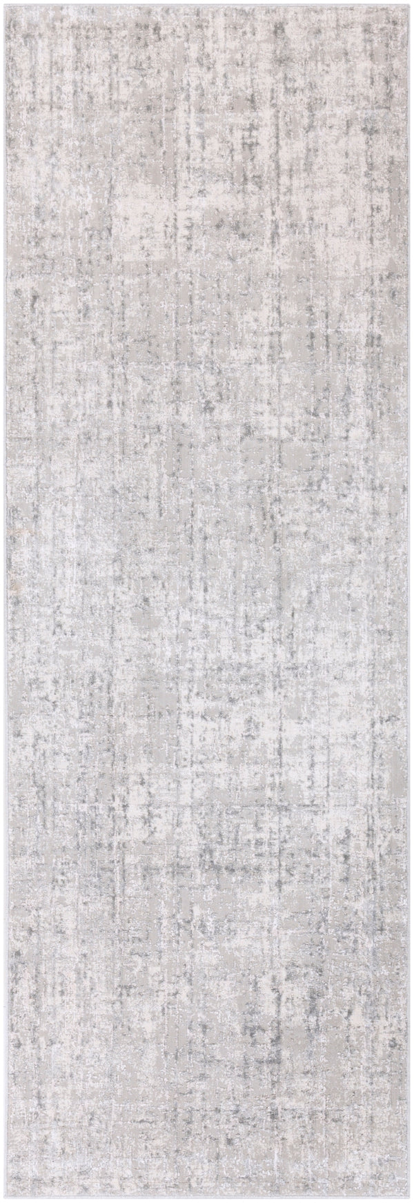 Aisha AIS-2305 Modern Viscose, Polyester Rug AIS2305-2777 Light Gray, Medium Gray, White 70% Viscose, 30% Polyester 2'7" x 7'7"