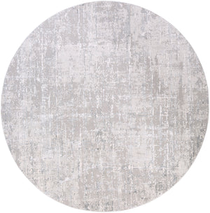 Aisha AIS-2305 Modern Viscose, Polyester Rug AIS2305-710RD Light Gray, Medium Gray, White 70% Viscose, 30% Polyester 7'10" Round