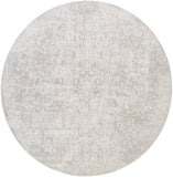 Aisha AIS-2306 Traditional Viscose, Polyester Rug AIS2306-710RD Light Gray, White 70% Viscose, 30% Polyester 7'10" Round