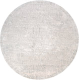 Aisha AIS-2307 Traditional Viscose, Polyester Rug AIS2307-710RD Light Gray, White 70% Viscose, 30% Polyester 7'10" Round
