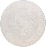 Aisha AIS-2309 Traditional Viscose, Polyester Rug AIS2309-710RD Medium Gray, White 70% Viscose, 30% Polyester 7'10" Round