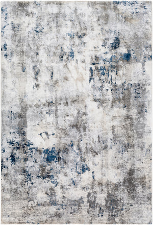 Aisha AIS-2314 Modern Polyester Rug AIS2314-93123 Charcoal, Light Gray, Dark Blue, White 100% Polyester 9' x 12'3"