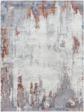 Aisha AIS-2315 Modern Polyester Rug AIS2315-710103 Charcoal, Light Gray, Bright Purple, Mustard, Medium Gray, White, Brick 100% Polyester 7'10" x 10'3"