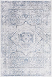 Aisha AIS-2318 Traditional Polyester Rug AIS2318-9123 Charcoal, Taupe, Ivory, Dark Blue 100% Polyester 9' x 12'3"