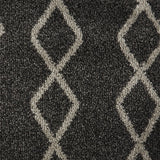 Nourison Geometric Shag GOS01 Moroccan Machine Made Power-loomed Indoor only Area Rug Charcoal 8'10" x 12' 99446482198