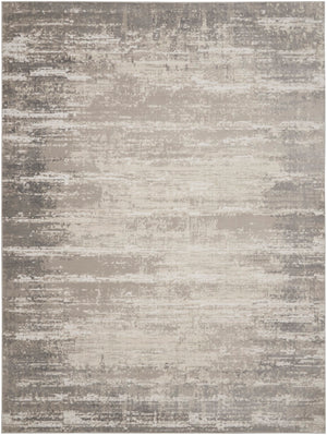 Nourison Cyrus CYR04 Modern Machine Made Power-loomed Indoor only Area Rug Ivory/Grey 10' x 14' 99446830210