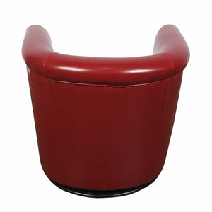 Porter Designs Marvel Contemporary Leather-Look Swivel Accent Chair Contemporary Accent - Swivel Red 02-201C-06-204