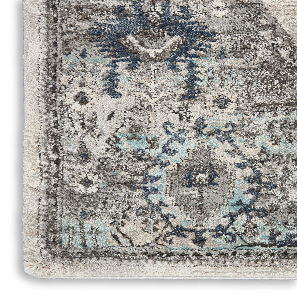 Nourison Kathy Ireland American Manor AMR02 French Country Machine Made Power-loomed Indoor only Area Rug Grey 5'3" x 7'3" 99446883193