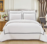 Birmingham White King 3pc Quilt Set