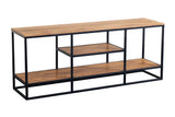 Porter Designs Delancy Solid Mango Wood Industrial TV Stand Brown 06-116-10-3057