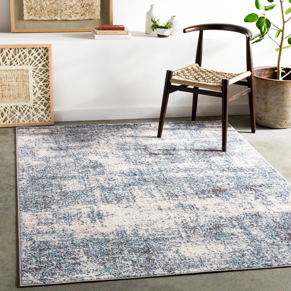 Ankara AKR-2329 Global Polypropylene Rug AKR2329-710103 Charcoal, Dark Blue, Denim, Light Gray, Medium Gray, Ivory 100% Polypropylene 7'10" x 10'3"