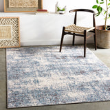 Ankara AKR-2329 Global Polypropylene Rug AKR2329-710103 Charcoal, Dark Blue, Denim, Light Gray, Medium Gray, Ivory 100% Polypropylene 7'10" x 10'3"