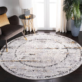 Amelia 207 Transitional Power Loomed 50% Polypropylene + 50% Polyester Rug Grey / Gold