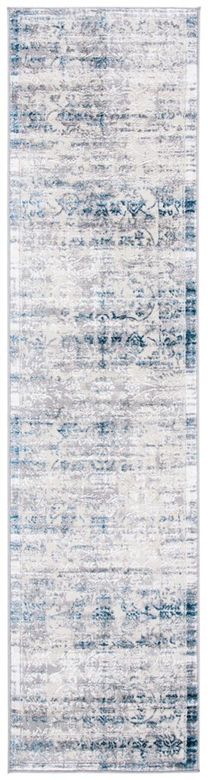 Amelia 217 Transitional Power Loomed 50% Polypropylene + 50% Polyester Rug Grey / Blue
