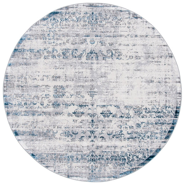 Amelia 217 Transitional Power Loomed 50% Polypropylene + 50% Polyester Rug Grey / Blue