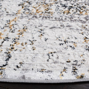 Amelia 239 Transitional Power Loomed 50% Polypropylene + 50% Polyester Rug Grey / Ivory