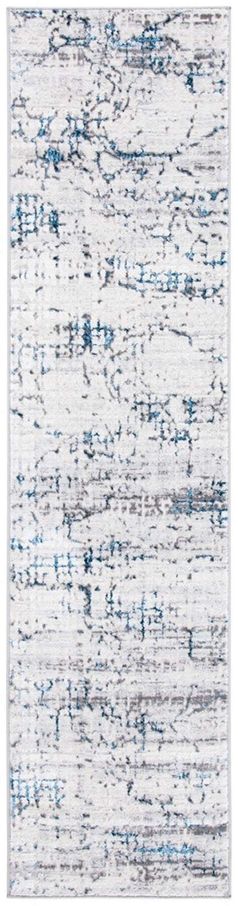 Amelia 248 Contemporary Power Loomed 50% Polypropylene + 50% Polyester Rug Grey / Blue