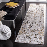 Amelia 254 Contemporary Power Loomed 50% Polypropylene + 50% Polyester Rug Grey / Gold