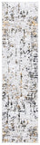 Amelia 254 Contemporary Power Loomed 50% Polypropylene + 50% Polyester Rug Grey / Gold