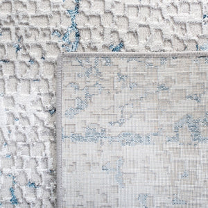Amelia 254 Contemporary Power Loomed 50% Polypropylene + 50% Polyester Rug Grey / Blue