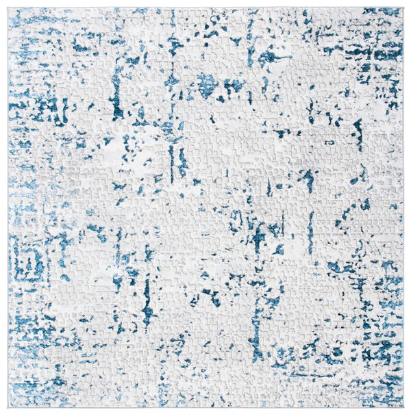 Amelia 254 Contemporary Power Loomed 50% Polypropylene + 50% Polyester Rug Grey / Blue