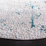 Amelia 254 Contemporary Power Loomed 50% Polypropylene + 50% Polyester Rug Grey / Turquoise